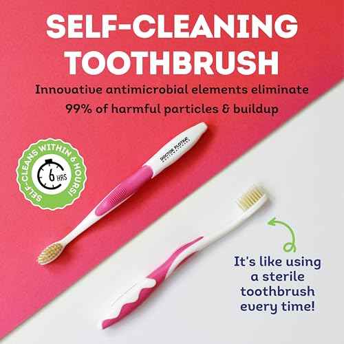 MOUTHWATCHERS Soft Flossing Toothbrushes for Kids, Blue, Ultra Clean Manual Toothbrush for Sensitive Teeth & Gums, by Dr. Plotka