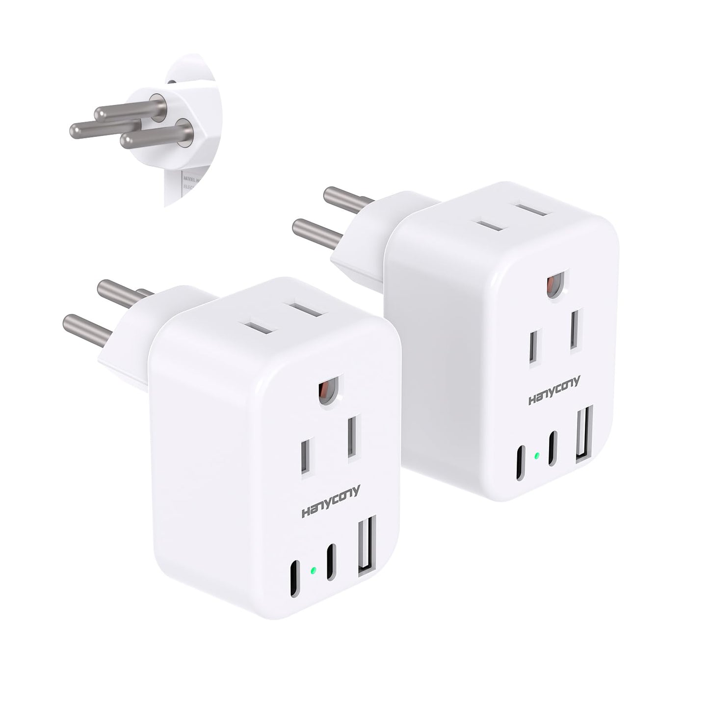 Switzerland Travel Plug Adapter, Type J Power Adapter with 2 Outlets 2 USB C Ports, Swiss Plug Adapter for Amercian US to Switzerland, Liechtenstein, Rwanda, 2 Pack