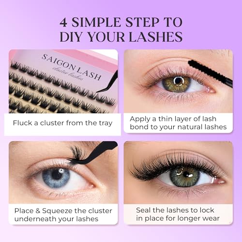 80D Wispy Lash Clusters DIY Kit – Full Volume, 10-18mm Mixed Length