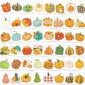 96pc Glitter Pumpkin Temporary Tattoos Fall Party Decor