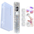 Portable Handheld UV Nail Lamp with Rhinestones, USB Rechargeable