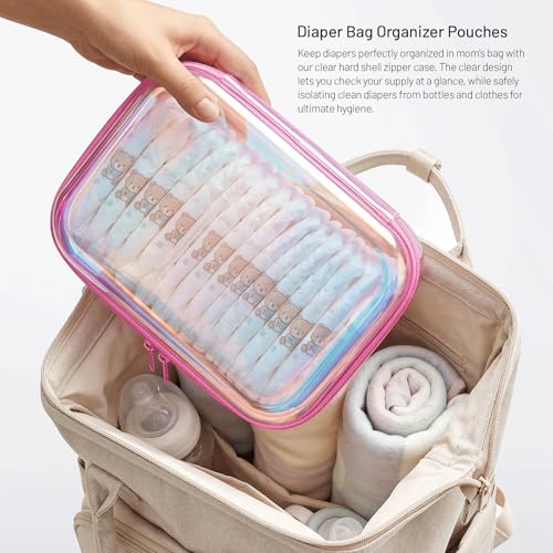 Clear Makeup Bag Toiletry Organizer - 2pcs Waterproof Travel Set
