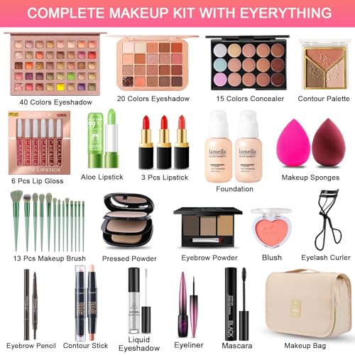 SHELAKIN All-in-One Makeup Kit for Women | 40 Colors Eyeshadow & More