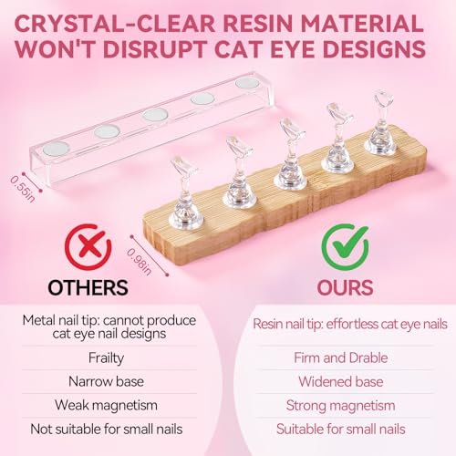 Magnetic Nail Practice Stand Set for Press On Nails - 3 Display Stands & Tape