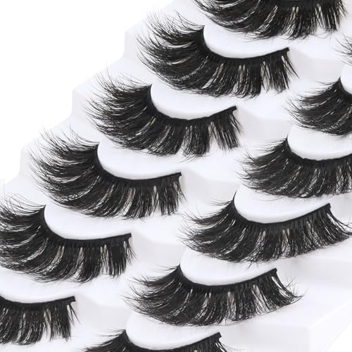 Losha Fluffy False Eyelashes 7 Pairs | 3D Faux Mink Lashes