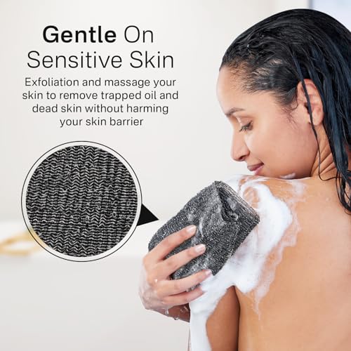 Yiclick 3-Pack Exfoliating Washcloth Towels - 40 Inch Back Scrubber