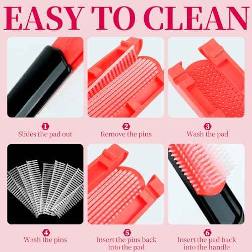 Hair Brush set for Curly, Detangling Hair Brush for Afro America/African Hair Textured 3a to 4c, Detangler Brush for Women Men Kids Styling Defining (Pink)