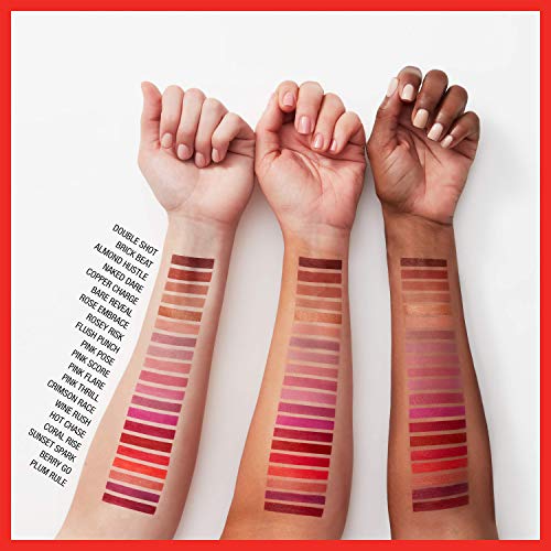 Maybelline Color Sensational Lipstick, Lip Makeup, Cream Finish, Hydrating Lipstick, Nude, Pink, Red, Plum Lip Color, Pink Thrill, 0.15 oz; (Packaging May Vary)