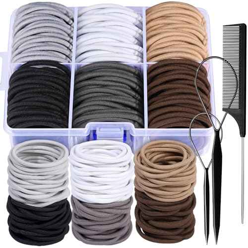 YGDZ Hair Ties for Thick Hair, 150 PCS Hair Elastic 5CM Ponytail Holders No Hair Damage, Rubber Bands for Hair, Elastic Hair Ties, Christmas Stuffers Xmas Gift Hair Accessories for Women, Men, Girls