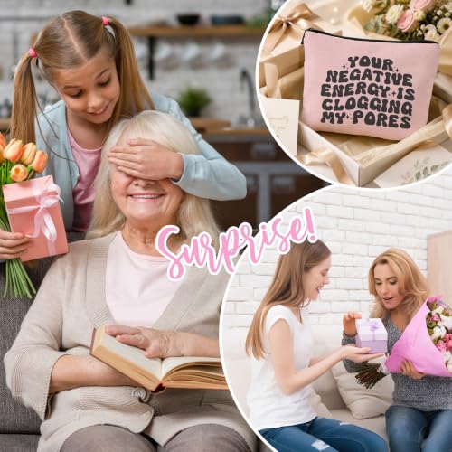 Esthetician Makeup Bag for Women - Skin Care Themed Zipper Cosmetic Organizer
