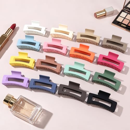 LAXIZAR 16 Pcs 3.5 Inch Non-Slip Claw Hair Clips Set