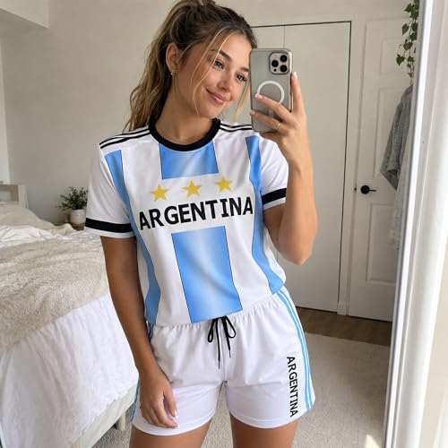 Men's National Flag Soccer Jersey & Shorts Set