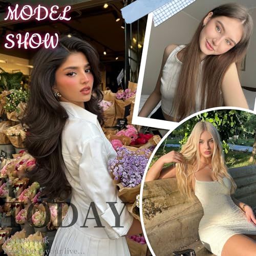 Molleas Hair Topper Real Human Hair with Clip-in Bangs