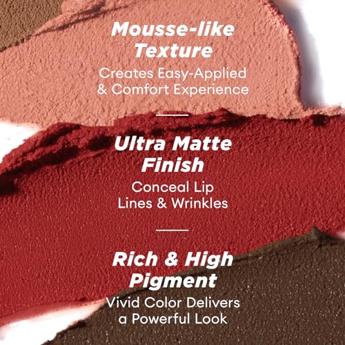 ITY Velvet Matte Finish Lip Stain-Mousse Textured Lip Clay, Pink Shade, Conceals Lip Lines, Rich Pigment Lip Tint Lipsticks, 0.14 oz (4g) in Orchid