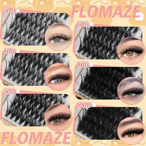 FLOMAZE 530 pcs Lash Cluster Kit - DIY Eyelash Extensions