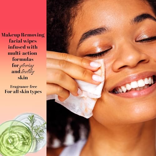 Makeup Remover Wipes 120pc - Fruit Extract Facial Cleansing