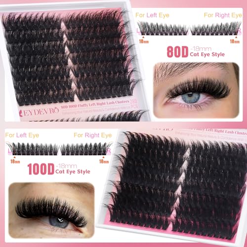 Fluffy Lash Clusters Kit 80D 100D Volume Eyelash Extension 280 Pcs