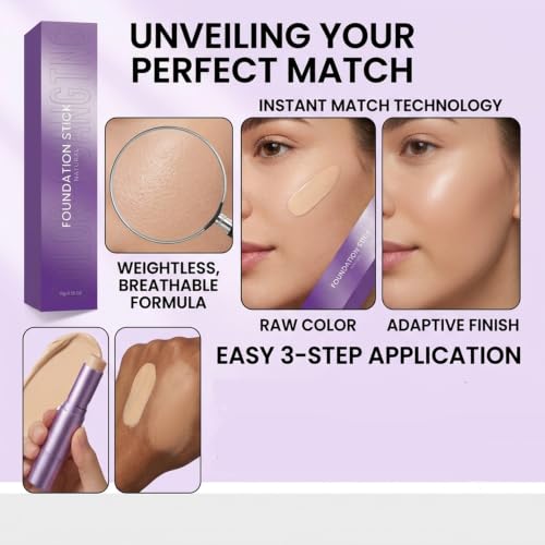 2-in-1 Color Changing Foundation Stick with Brush