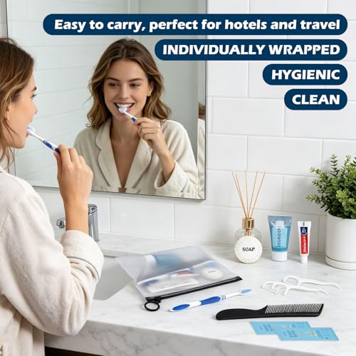 5 Pack Hygiene Kits – 7-in-1 Toiletry Set with Toothbrush, Shampoo & Wipes