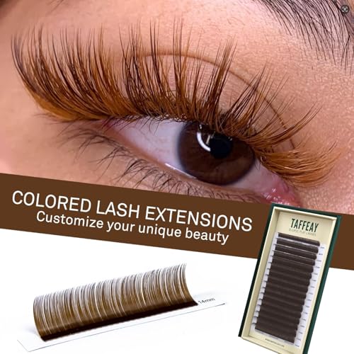 Dark Brown Lash Extensions 0.05mm CC Curl 8-15mm Mixed