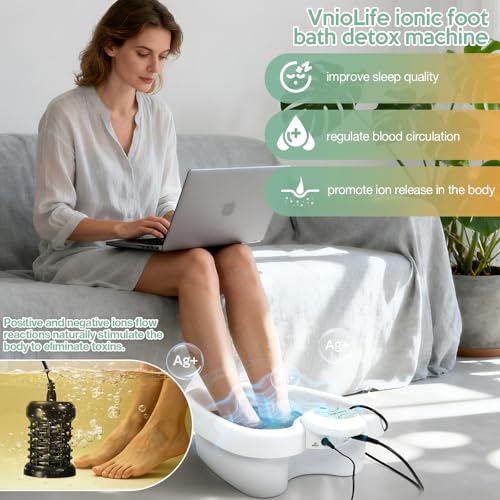 Portable Ionic Foot Bath Detox Machine with Accessories Kit