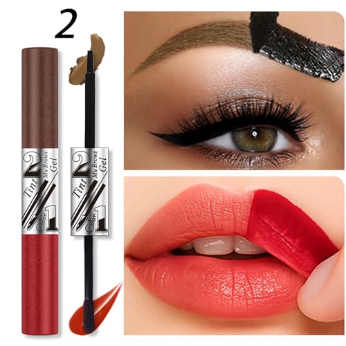 2-in-1 Peel-Off Brow Tint & Lip Stain - Water-Resistant