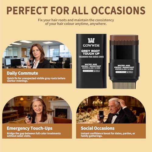 Gowwim Waterproof Grey Hair Coverage Stick for Instant Touch Up