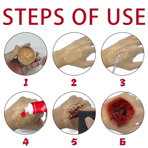 SFX Makeup Kit: Fake Blood, Scar Wax & Bruise Palette