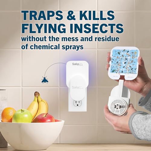 Safer Home Plug-in Fruit Fly Trap, 2-Pack with UV LED