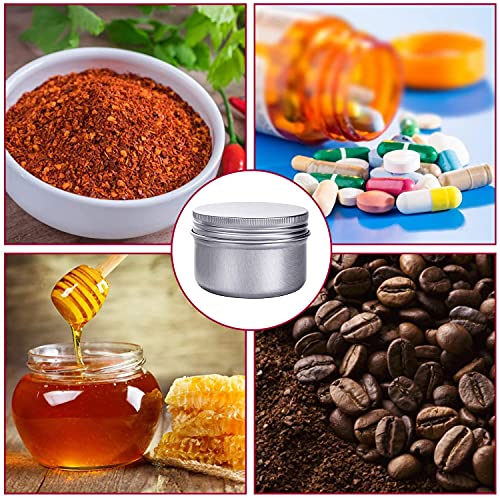 6 Oz Aluminum Screw Lid Containers - 6 Pack