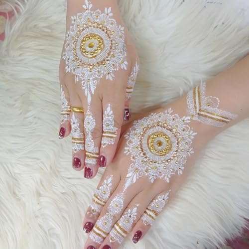 Henna Tattoo Stencil Kit - 18 Self-Adhesive Mehndi Designs