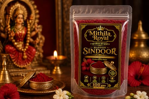 Organic Maroon Sindoor Powder Compact for Bridal & Daily Use