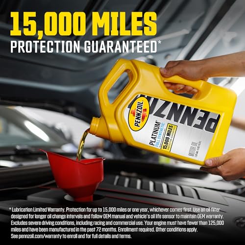 Pennzoil Platinum Full Synthetic 5W-20 Motor Oil (1-Quart, Single)