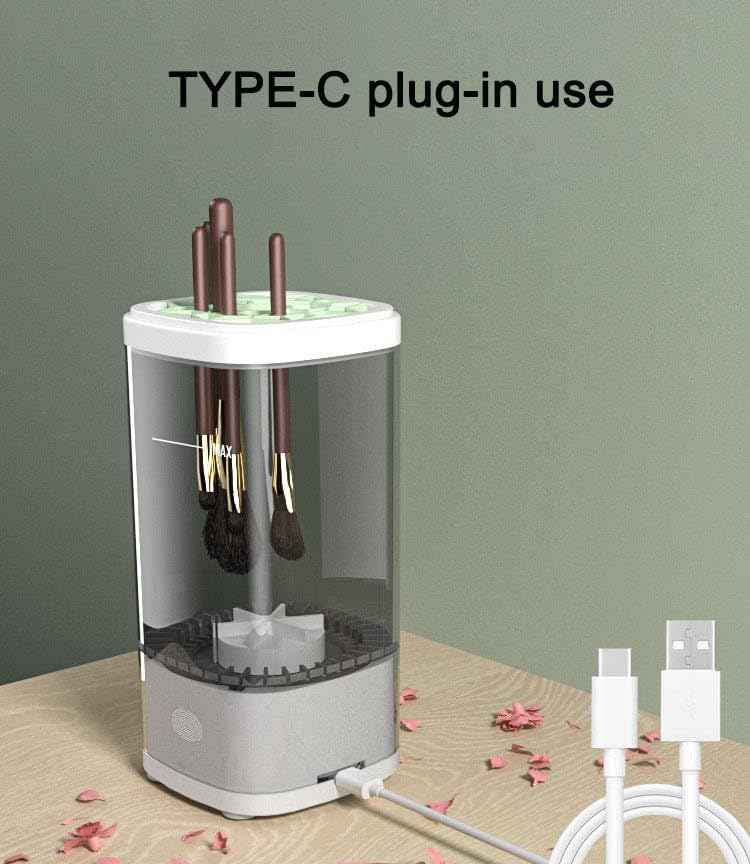 Makeup Brush Cleaner Machine - Electric Make up Brushes Cleaner Cleanser for All Size Beauty make up Brush, makeup brush and sponge cleaner with Dryer
