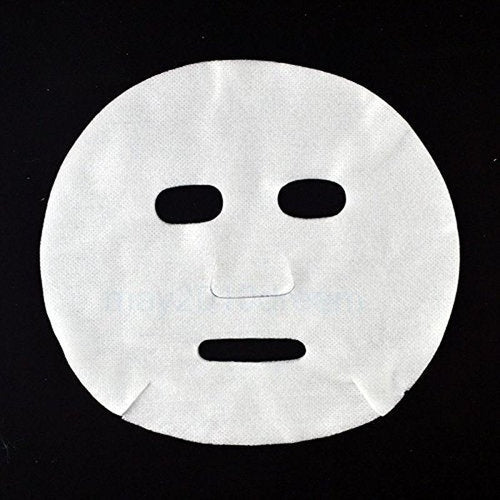 100 Pcs DIY White Color Natural Spa Skin Care Skin Fiber Paper Pre-cut Facial Paper Sheet Facial Mask