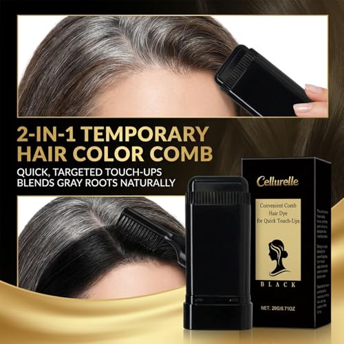 Instant Hair Dye Comb for Gray Roots - 2-in-1 Touch-Up Stick