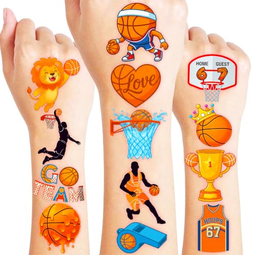 96 Pcs Basketball Temporary Tattoos for Kids
