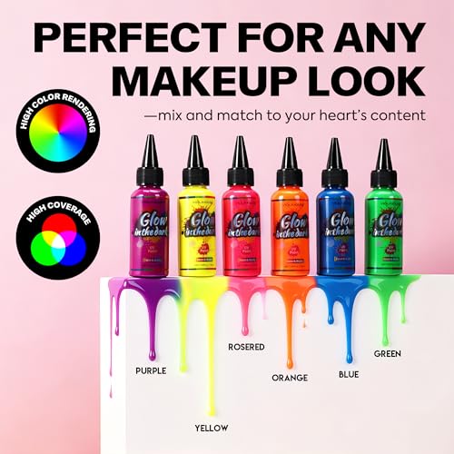 UV Blacklight Neon Face & Body Paint - Fluorescent Glow