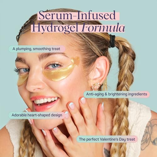 SpaLife Heart-Shaped Hydrogel Undereye Mask | Anti-Aging & Hydrating Hydrogel Undereye Patches for Puffy Eyes, Wrinkles & Dark Circles | 24 Total Patches | Valentine's Day Gifts for Women