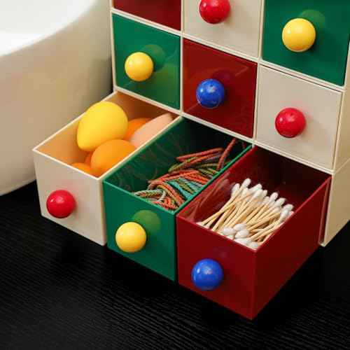 Stackable drawer with 3 Drawers, Bathroom Storage Organization, Makeup Organizer for Nail Polishes, Liquid Foundation, Lipsticks, Powder Puff, Beige