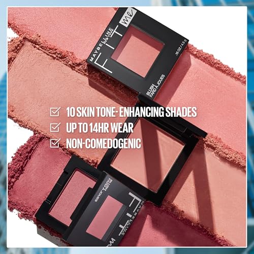 Maybelline Fit Me Blush Powder, Peach - Lightweight, Blendable