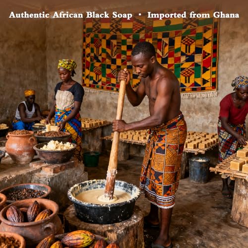 HEPBURN Shea Butter Soap Raw African Shea Butter 108g Unrefined ? 100% Pure Organic for Face, Body & Feminine Wash ? Deep Moisturizing & Skin Repair ? Rich in Vitamins A, E & F