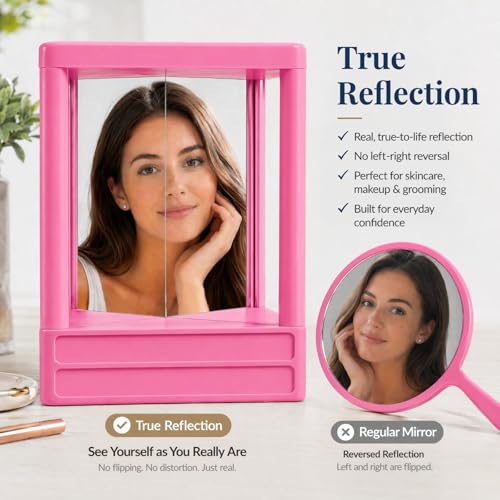 Non-Reversing Mirror - True Image Tabletop Makeup Mirror
