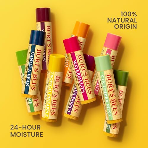 Burt's Bees Beeswax Lip Balm with Peppermint, 4-Pack