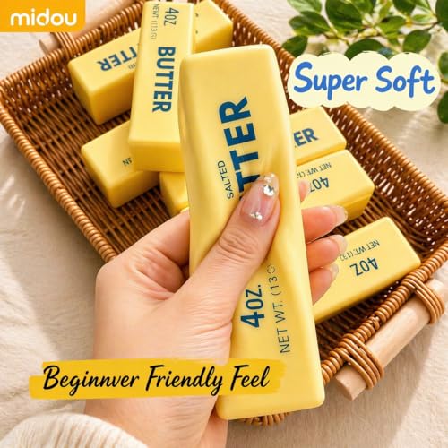 Midou Dumpling Squishy Butter Stress Relief Toy Slow Rising Sensory Fidget for Anxiety