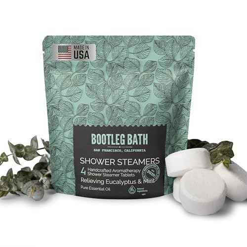 Shower Steamers Aromatherapy Eucalyptus and Mint 4 Pack, 100% Pure Essential Oil, All Natural, for Men and Women, Made in USA
