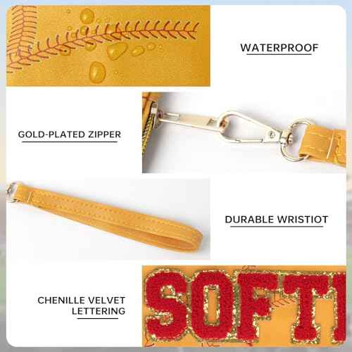 Baseball Gift Bags Baseballs Treat Bags Team Gifts Clear Chenille Letter Zipper Pouch Accessories Stuff Sport Portable