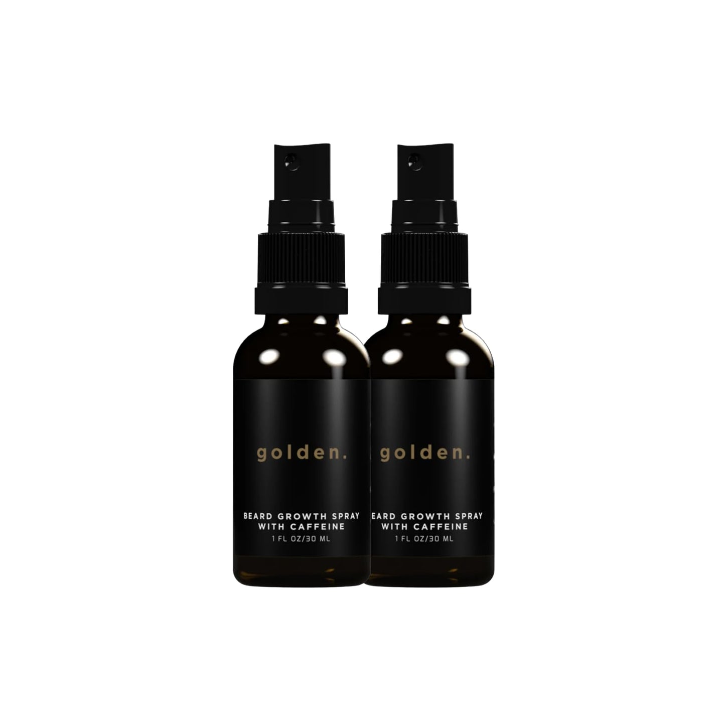Golden Grooming Beard Growth Spray | Boost Beard Growth, Thickness & Strength | Natural Formula with Biotin & Vitamin E | Specifically Crafted for Coarse & Curly Beards (2-Pack)