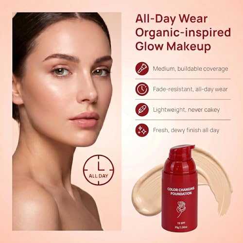 Color-Changing Foundation SPF 50 - Shade-Adaptive Liquid Makeup
