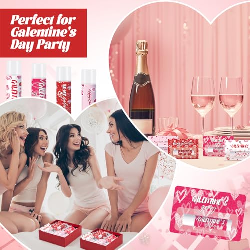 Loopeer 12 Pack Galentine's Day Lip Balms Gifts Bulk for Women Cute Pink Heart Lip Balm Travel Size Valentine's Day Party Favors Lips Moisturizer Care Small Gifts Ideas for Friends Office Ladies